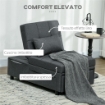 POLTRONA LETTO SINGOLO POLTRONCINA RECLINABILE 4-IN-1, GRIGIO