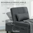 POLTRONA LETTO SINGOLO POLTRONCINA RECLINABILE 4-IN-1, GRIGIO
