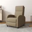 Poltrona Relax Reclinabile Manualmente a 160¦ con Poggiapiedi in Tessuto, Beige