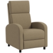 Poltrona Relax Reclinabile Manualmente a 160¦ con Poggiapiedi in Tessuto, Beige
