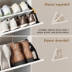 SCARPIERA STRETTO CON DIVISORI REGOLABILI, BIANCO