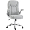 SEDIA ERGONOMICA, SCHIENALE ALTO VELLUTO STAMPATO, BRACCIOLI RIBALTABILI, BIANCO CREMA