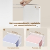 Tavolo stampante con ruote e cassetto A4 per casa e ufficio