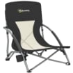 SEDIA DA SPIAGGIA PIEGHEVOLE CON SCHIENALE A RETE E PORTABICCHIERI, IN METALLO E TESSUTO OXFORD, 58X55X62 CM, NERO