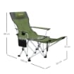 SET 2 SEDIE DA CAMPEGGIO PIEGHEVOLI CON POGGIAPIEDI E PORTABICCHIERI, 82X50/100X88 CM, VERDE