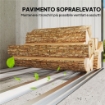 CAPANNO PORTALEGNA IN ACCIAIO DA ESTERNO, BASE RIALZATA E TETTO INCLINATO, 213X66.5X150 CM, GRIGIO SCURO