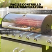 Gas Barbecue, 6 Burners, Side Burner, Cast Iron Grill, Cabinet Included.