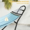 SUPPORTO PER AMACA REGOLABILE E ANTISCIVOLO CON GANCI A S, IN ACCIAIO, 278X97X112 CM NERO