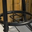Tavolo da Giardino Tavolino da CaffÞ Rotondo con Foro, 80cm, Nero