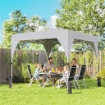 Gazebo Pieghevole 3x3 m con Prese d'Aria, Sacchi di Sabbia e Borsa, in Tessuto Oxford e Metallo, Grigio Scuro
