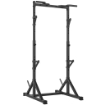 SQUAT RACK E RACK BILANCIERE ALTEZZA REGOLABILE MULTIFUNZIONE, NERO