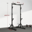 SQUAT RACK E RACK BILANCIERE ALTEZZA REGOLABILE MULTIFUNZIONE, NERO