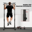 SQUAT RACK E RACK BILANCIERE ALTEZZA REGOLABILE MULTIFUNZIONE, NERO