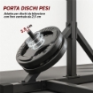 SQUAT RACK E RACK BILANCIERE ALTEZZA REGOLABILE MULTIFUNZIONE, NERO