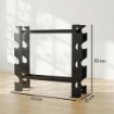 PORTA PESI E RASTRELLIERA MANUBRI A 4 RIPIANI, CARICO 200KG, NERO