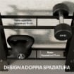 PORTA PESI E RASTRELLIERA MANUBRI A 4 RIPIANI, CARICO 200KG, NERO