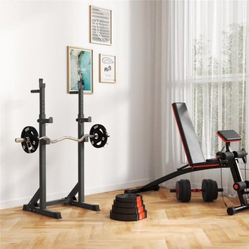 Kit Pesi con 2 Dischi da 7.5 kg e 2 Dischi da 5 kg in Polipropilene e Sabbia, Ï30x5.5 cm e Ï27x4.5 cm, Nero