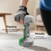 SET 8 MANUBRI PESI ESAGONALI ANTISCIVOLO CON SUPPORTO, IN METALLO E PLASTICA, MULTICOLORE