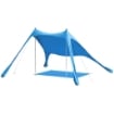Tenda Spiaggia 2-4 Persone, Tappetino, Pala, Protezione Solare UPF50+, Azzurro