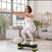 STEPPER FITNESS PER AEROBICA REGOLABILE SU 3 ALTEZZE DA 10-15-20 CM, VERDE E NERO