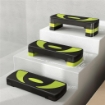 STEPPER FITNESS PER AEROBICA REGOLABILE SU 3 ALTEZZE DA 10-15-20 CM, VERDE E NERO