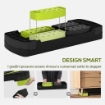 STEPPER FITNESS PER AEROBICA REGOLABILE SU 3 ALTEZZE DA 10-15-20 CM, VERDE E NERO