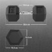 SET 2 MANUBRI FITNESS DA 15 KG ESAGONALI CON IMPUGNATURA ANTISCIVOLO, IN ACCIAIO E GOMMA, Ï15.5 X 33.6 CM, NERO