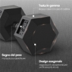 SET 2 MANUBRI FITNESS DA 15 KG ESAGONALI CON IMPUGNATURA ANTISCIVOLO, IN ACCIAIO E GOMMA, Ï15.5 X 33.6 CM, NERO