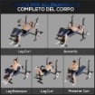 Panca Palestra e Panca Pesi Multifunzione Regolabile, Nero e Blu