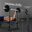 Panca Palestra e Panca Pesi Multifunzione Regolabile, Nero e Blu