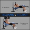 Panca Palestra e Panca Pesi Multifunzione Regolabile, Nero e Blu