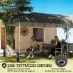 Gazebo Pieghevole 3x6 m Pop Up con 6 Pareti Laterali, Sacchi di Sabbia, Borsa con Ruote, UV50+, Grigio Scuro