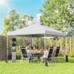 Gazebo 3x3 m Pop Up con Tasche, UPF 50+, con Sacchi di Sabbia e Borsa con Ruote, Bianco