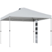 Gazebo 3x3 m Pop Up con Tasche, UPF 50+, con Sacchi di Sabbia e Borsa con Ruote, Bianco