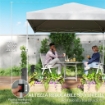 Gazebo 3x3 m Pop Up con Tasche, UPF 50+, con Sacchi di Sabbia e Borsa con Ruote, Bianco