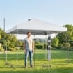 Gazebo 3x3 m Pop Up con Tasche, UPF 50+, con Sacchi di Sabbia e Borsa con Ruote, Bianco