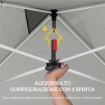 Gazebo 3x3 m Pop Up con Tasche, UPF 50+, con Sacchi di Sabbia e Borsa con Ruote, Bianco