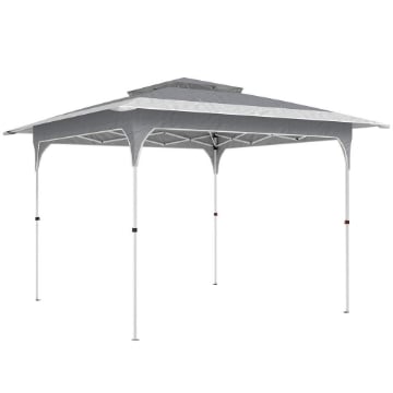 Gazebo Pieghevole Gazebo da Giardino Pop Up, 3.5x3.5 m, Grigio Scuro
