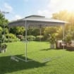 Gazebo Pieghevole Gazebo da Giardino Pop Up, 3.5x3.5 m, Grigio Scuro