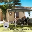 Gazebo Pieghevole Gazebo da Giardino Pop Up, 3.5x3.5 m, Grigio Scuro