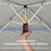 Gazebo Pieghevole Gazebo da Giardino Pop Up, 3.5x3.5 m, Grigio Scuro