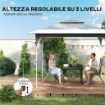 Gazebo Pieghevole Gazebo da Giardino Pop Up, 3.5x3.5 m, Grigio Scuro