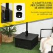 Base per Ombrellone 3-in-1 Riempibile Multiuso Tavolino da CaffÞ e Fioriera, Nero