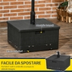 Base per Ombrellone 3-in-1 Riempibile Multiuso Tavolino da CaffÞ e Fioriera, Nero