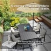 Base per Ombrellone Quadrata in Granito da 21 kg con Maniglie e 2 Manopole Regolabili, Grigio