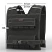 Gilet Zavorrato Regolabile 20kg con 20 Pesi, Gilet con Strisce Catarifrangenti, 50x40 cm, Nero