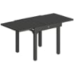 Tavolo da Giardino Allungabile con Piano a Doghe, 80/160x80 cm Nero