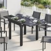 Tavolo da Giardino Allungabile con Piano a Doghe, 80/160x80 cm Nero