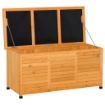BAULE DA ESTERNO IN LEGNO DI ABETE IMPERMEABILE CON BASE RIALZATA, 127X56X60 CM, GIALLO SCURO
