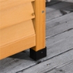 BAULE DA ESTERNO IN LEGNO DI ABETE IMPERMEABILE CON BASE RIALZATA, 127X56X60 CM, GIALLO SCURO